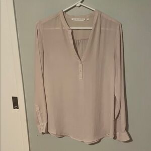 Violet & Claire Women's Sheer Soft Cream Blouse.